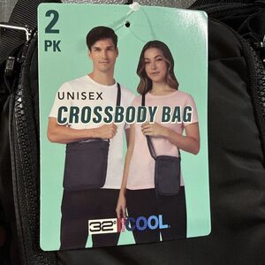 32 Degrees Cool Unisex Set Of 2 Black Crossbody Bags